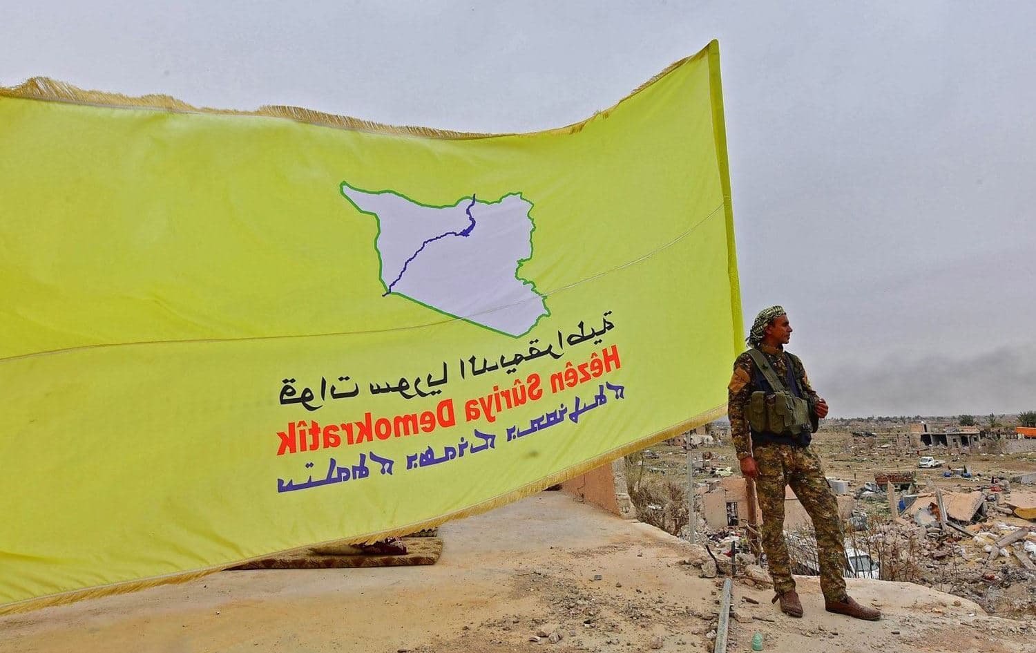 A member of the Syrian Democratic Forces (SDF) pictured in Deir ez-Zor. File Photo: AFP