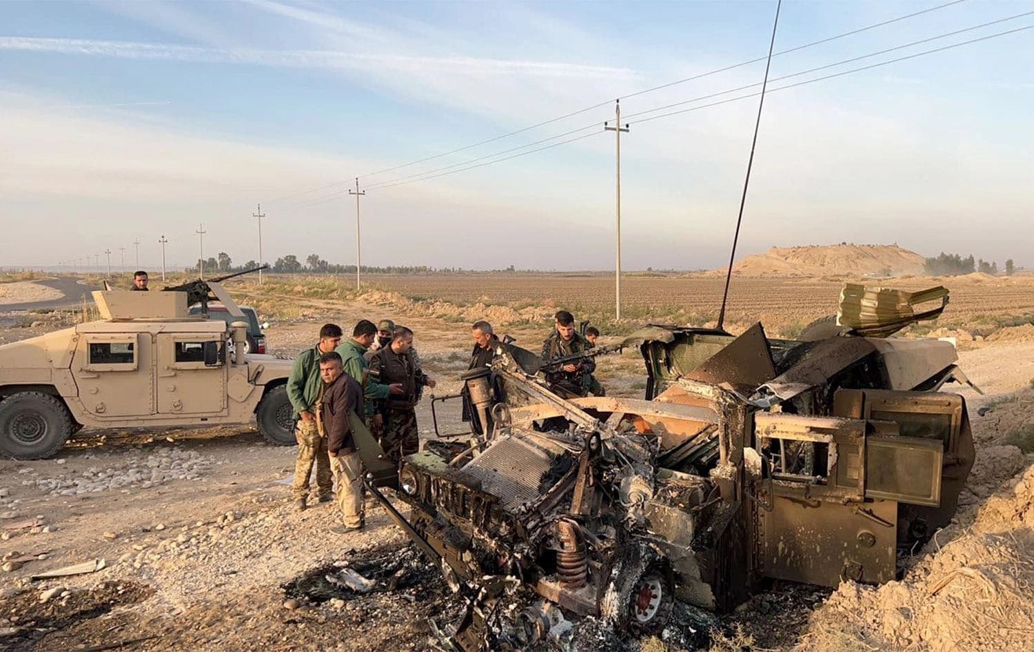 Aftermath of an Islamic State (ISIS) attack on Peshmerga forces in Diyala province on November 27, 2021. Photo: Hunar Hamid/Rudaw