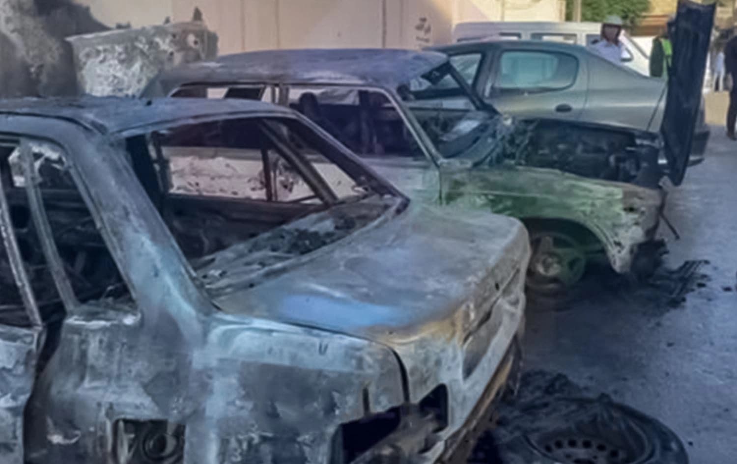 Aftermath of car explosion in Damascus on May 25, 2024. Photo: SANA 