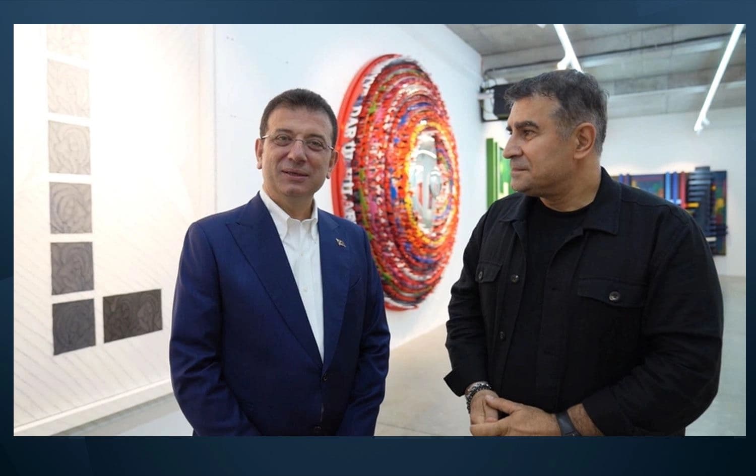 Ahmet Güneştekin ile birlikte İBB Başkanı Ekrem İmamoğlu 