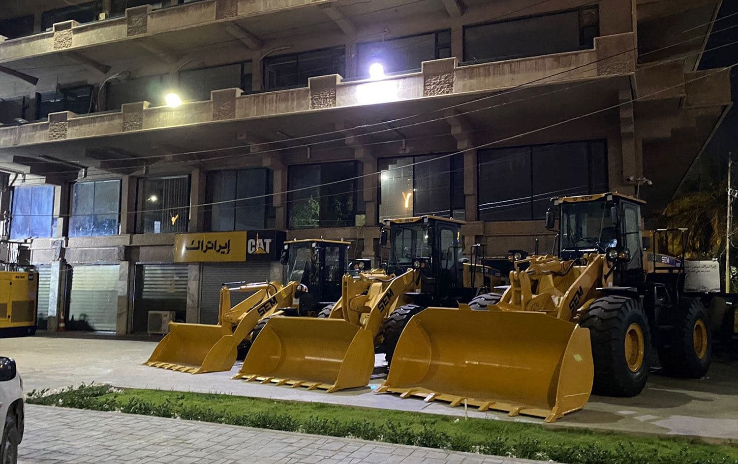 The Caterpillar branch in Baghdad’s Jadriya neighborhood after it was targeted on May 30, 2024. Photo: Security Media Cell/X