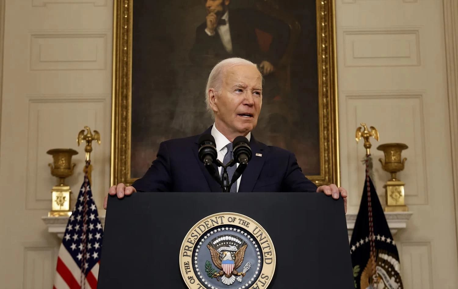 Foto: ABD Başkanı Joe Biden, 31 Mayıs'ta Washington D.C.'de Beyaz Saray'da konuşma yaptığı sırada çekilen bir fotoğraf: Chip Somodevilla/Getty Images