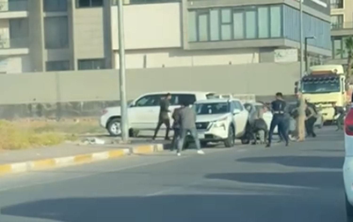 The moment the deadly clash that took place in Erbil on June 10, 2024. Photo: Screengrab/Submitted