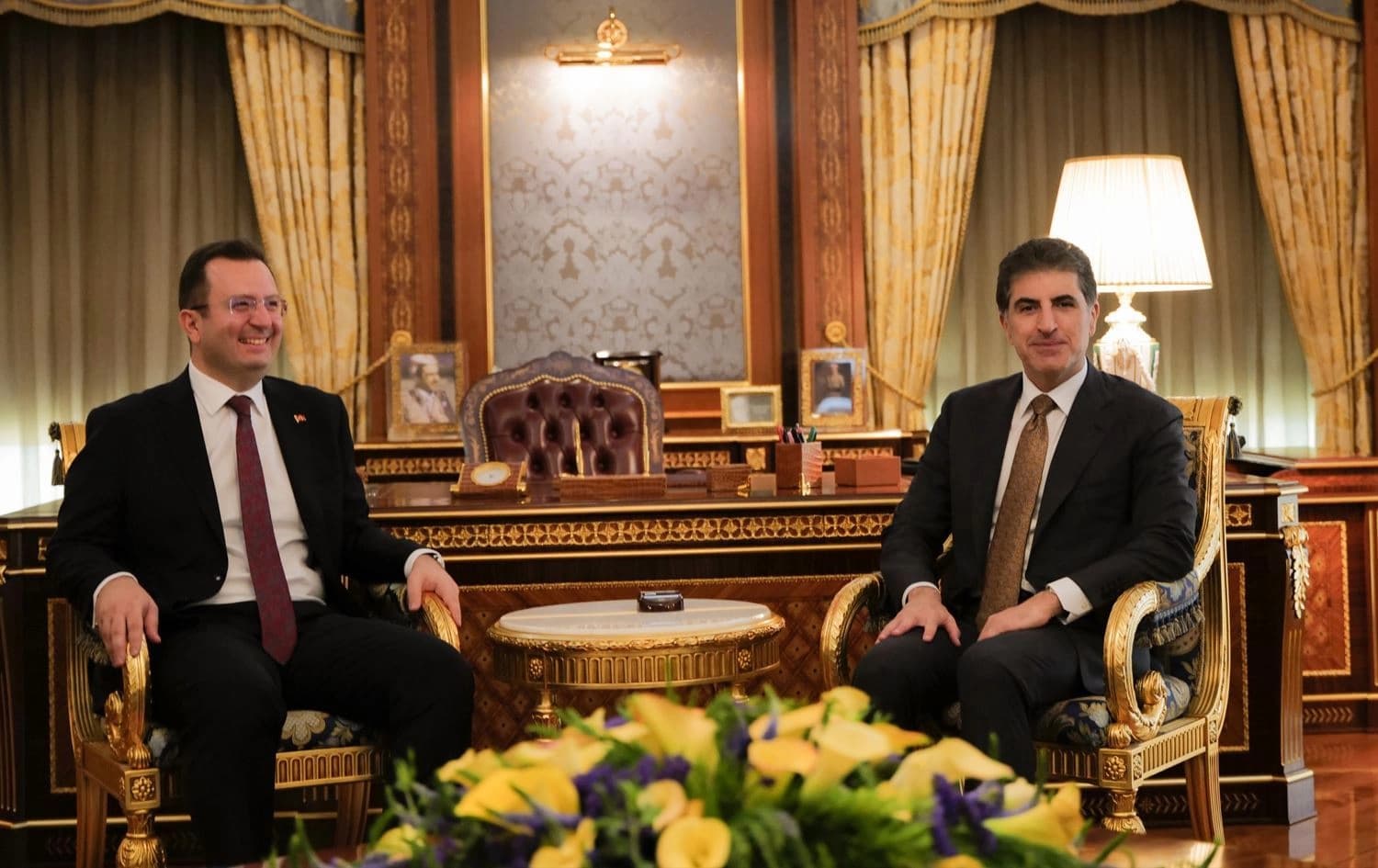 Nêçîrvan Barzanî û konsulê nû yê Tirkiyeyê civiyan / Wêne: Serokatiya Herêma Kurdistanê