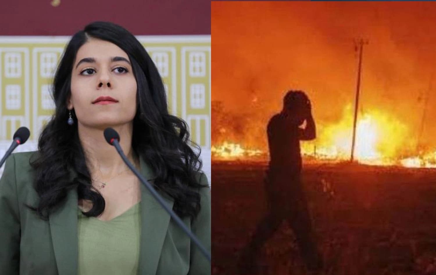 Berîtan Guneş û şewata li Mêrdîn û Amedê / Wêne: Rûdaw Grafîk