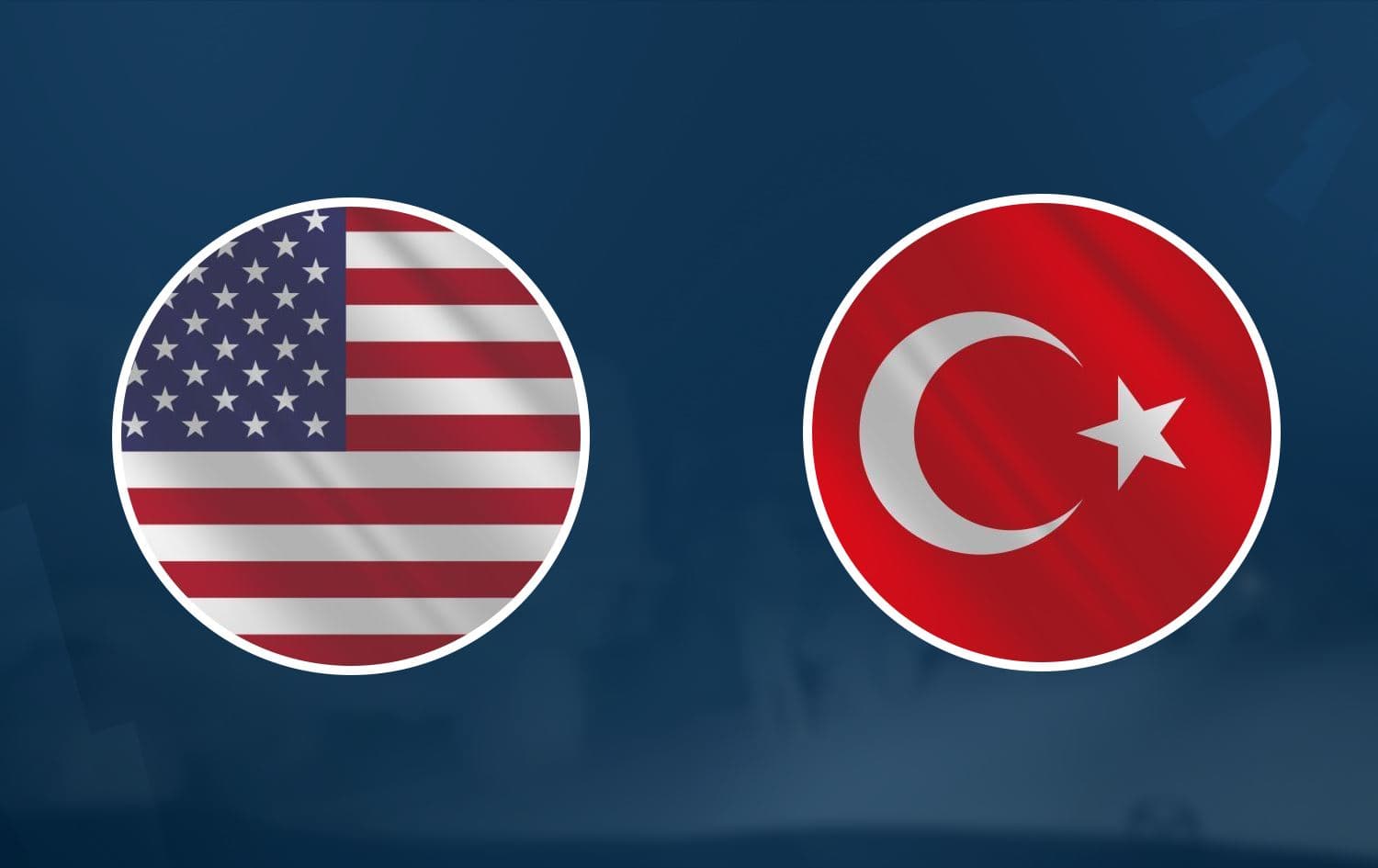 From left: US and Turkish flags. Graphic: Rudaw 
