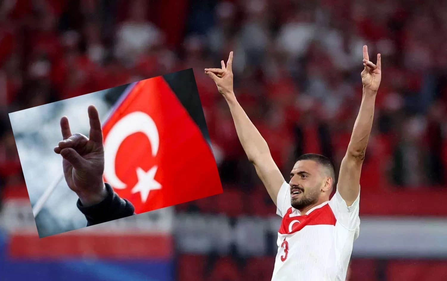 Merih Demiral, attığı gol sonrası bozkurt işareti yaptı