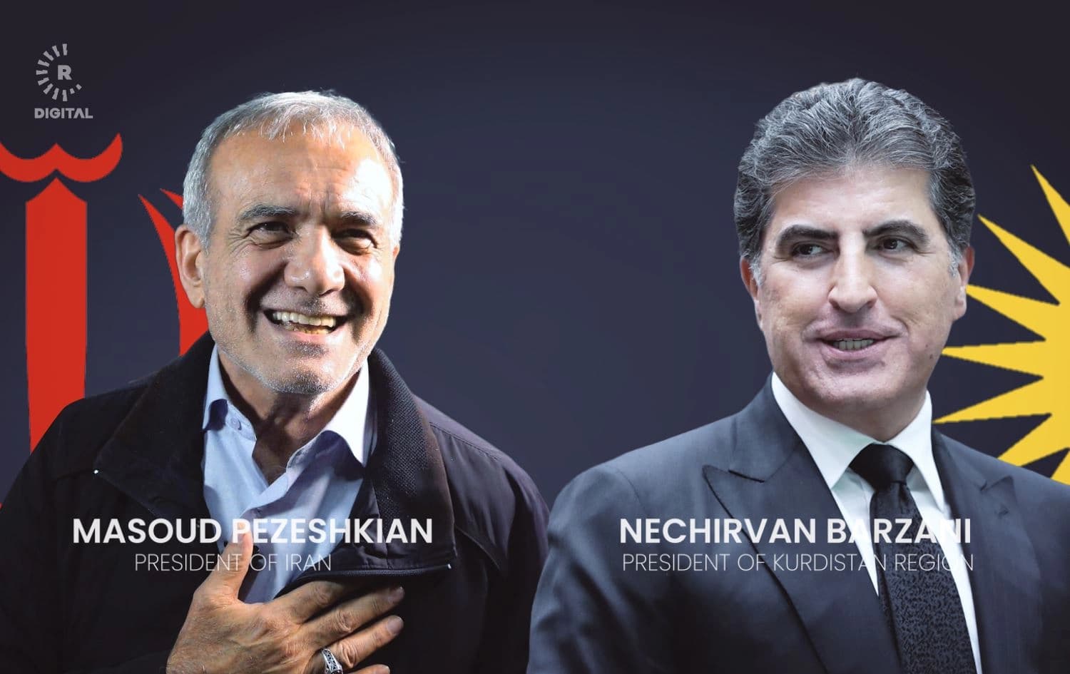 نێچیرڤان بارزانی و مەسعود پزیشکیان