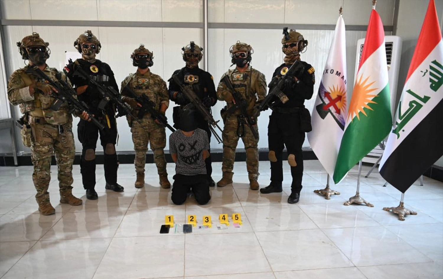 Iraqi and Kurdish forces arresting suspected ISIS members in Sulaimani on July 12, 2024. Photo: Security Media Cell/X