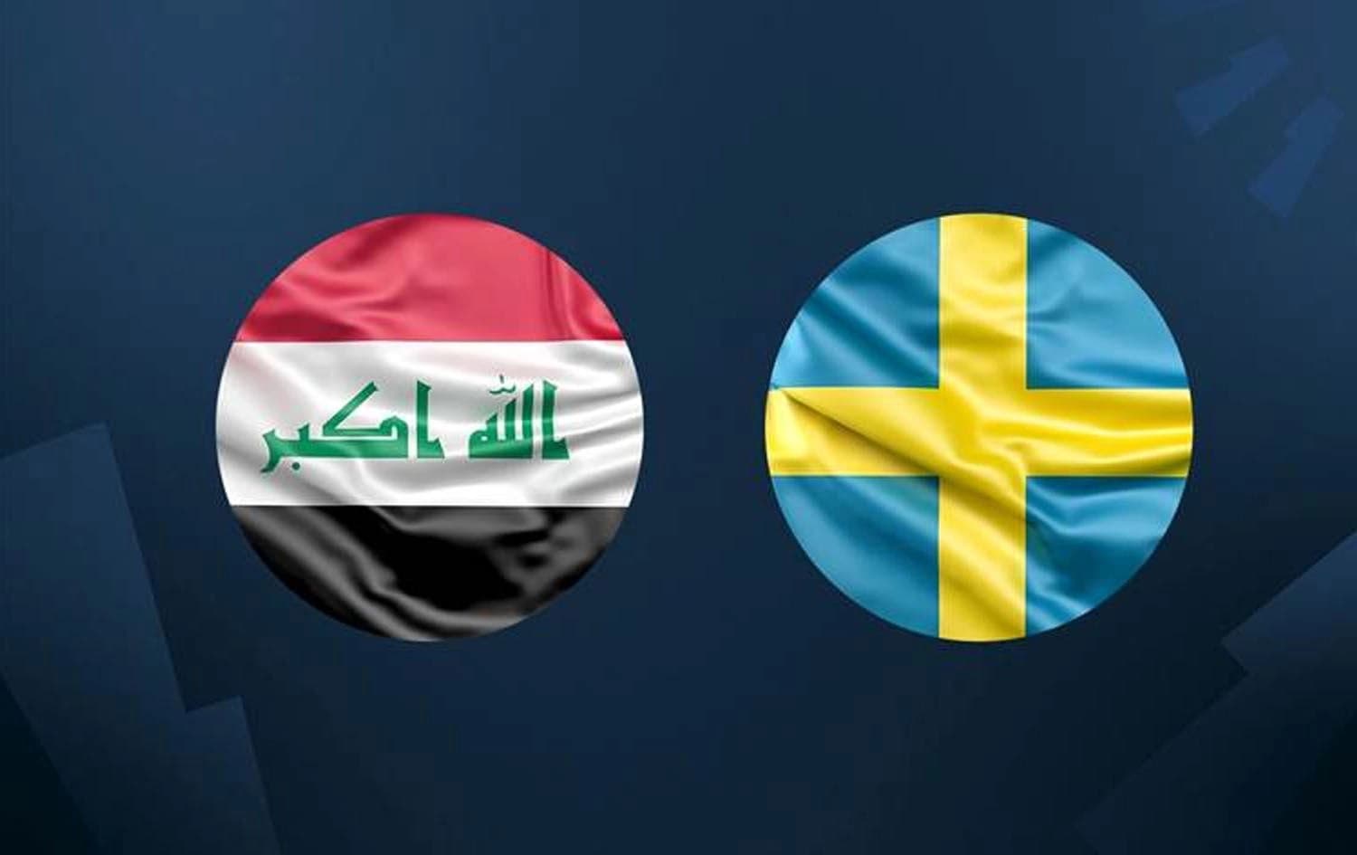 From left: Iraqi and Swedish flags. Graphic: Rudaw 