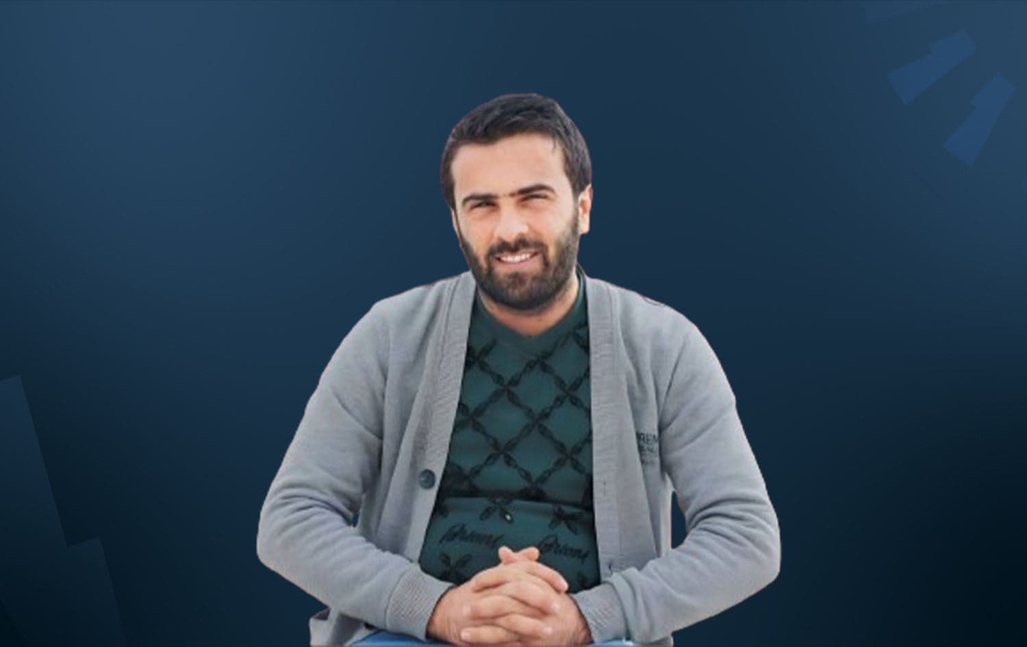 Sulaiman Ahmed. Photo: Roj News, Graphic: Rudaw