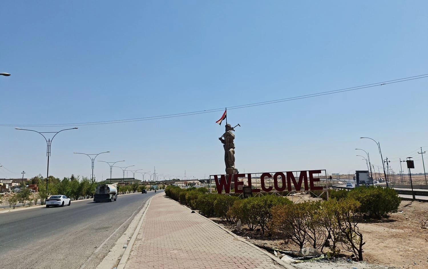The Peshmerga stature at the entrance of Kirkuk. Photo: Bilind T. Abdullah/Rudaw
