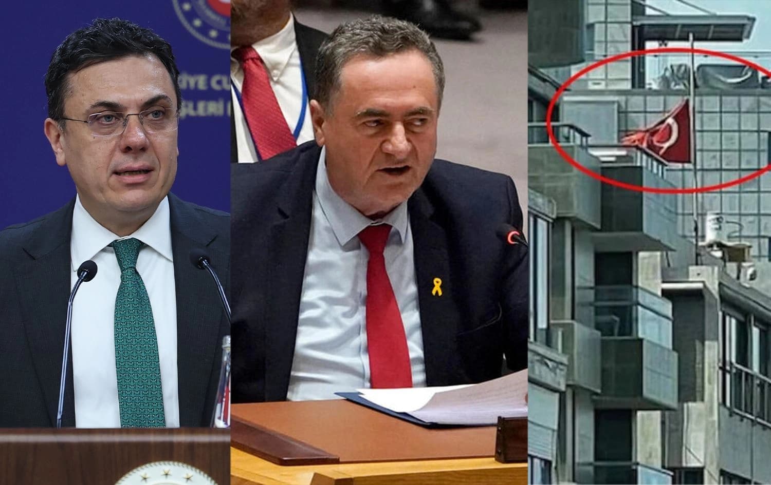 Tel Aviv'deki büyükelçilikte bayrak yarıya indirildi
