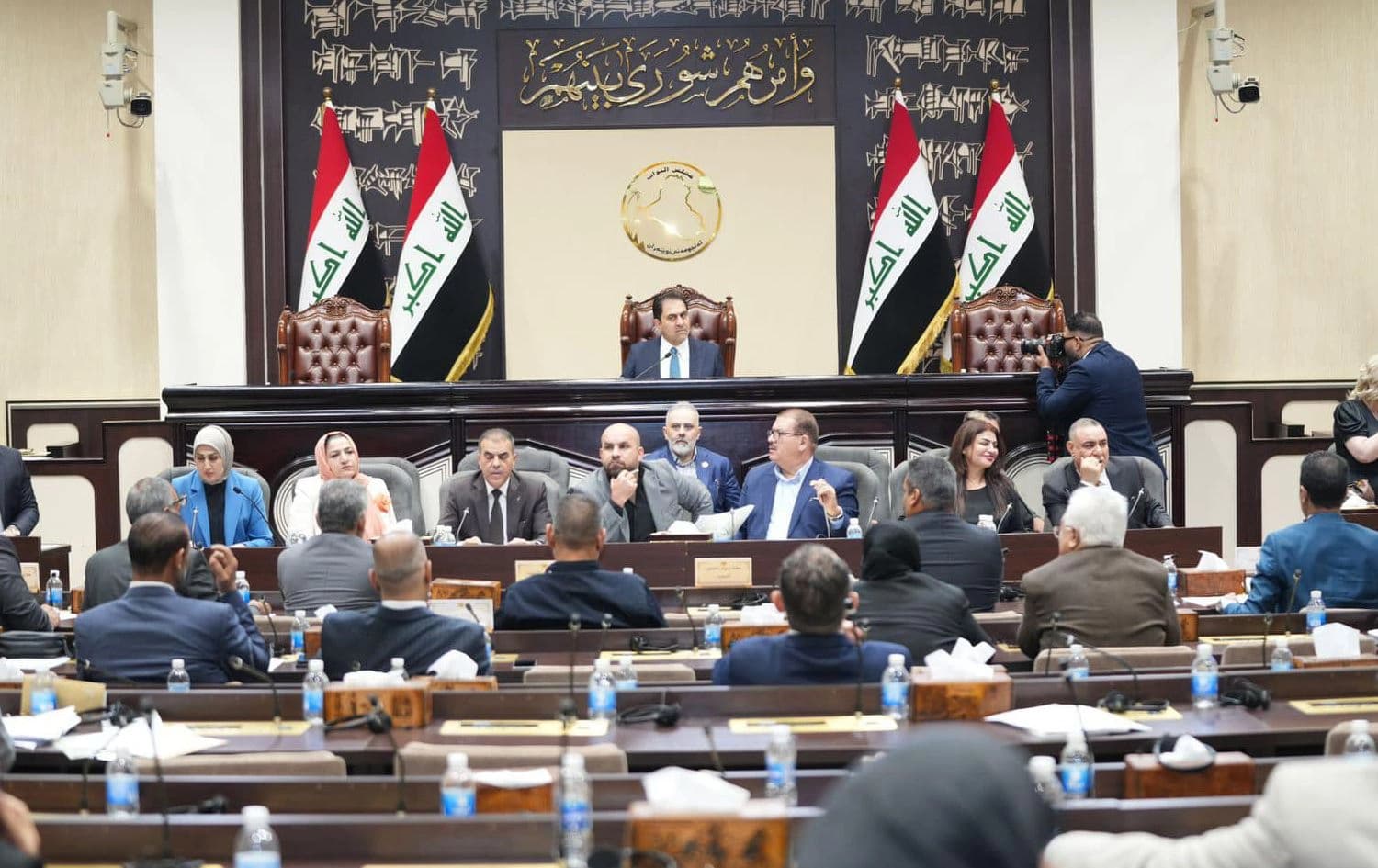 A session of the Iraqi parliament chaired by acting Speaker Muhsin al-Mandalawi on August 4, 2024. Photo: Mandalawi's office/Facebook