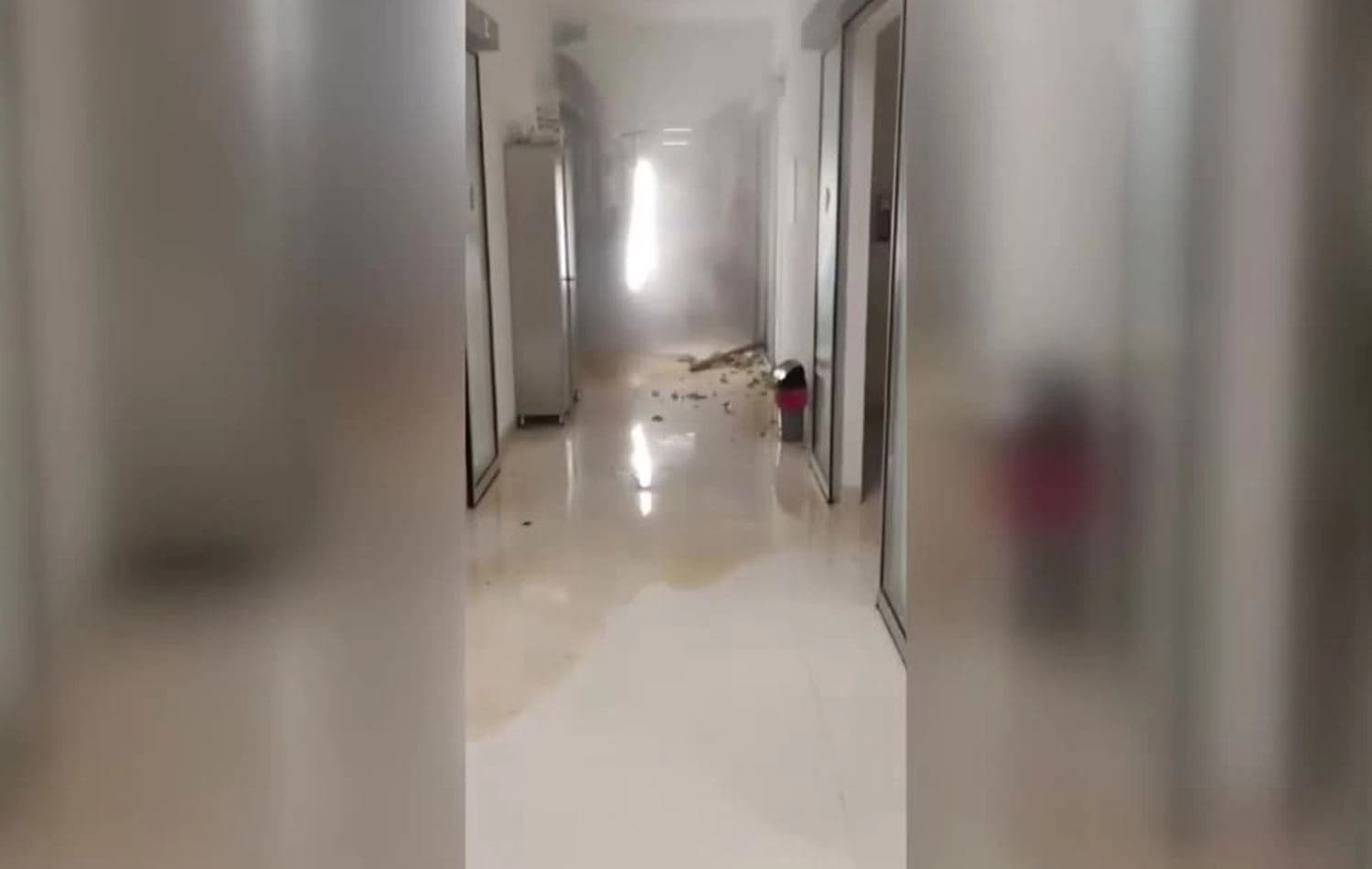 Olayın yaşandığı hastane koridoru. / Video alıntısı / ANKA
