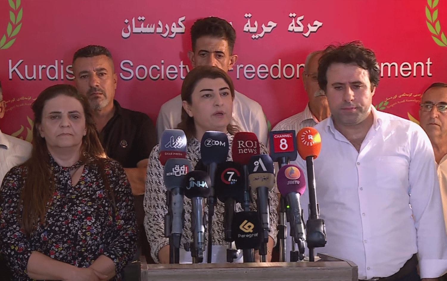 Tavgari Azadi press conference in Sulaimani on August 6, 2024. Photo: Rudaw 
