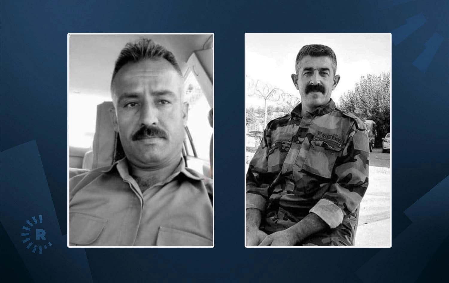 The two Asayish members who were killed in clashes with suspected looters in Qaradagh on August 9, 2024. Photos: submitted 