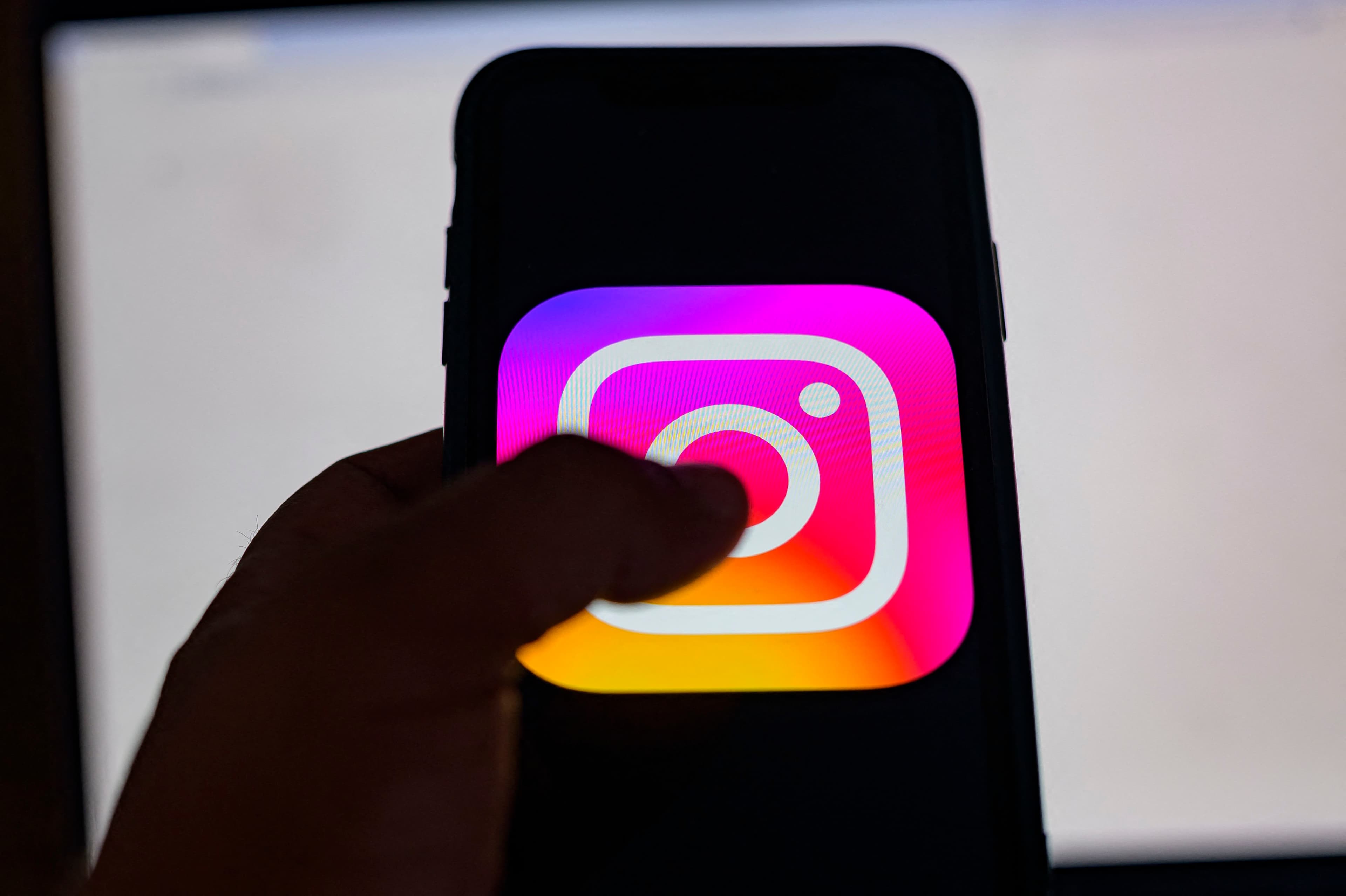 This picture taken in Istanbul on August 2, 2024, shows the logo of the social network Instagram on a smartphone. Photo: AFP