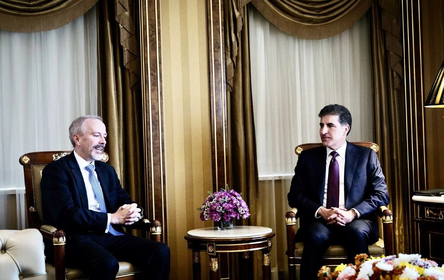 Başkan Neçirvan Barzani ve ABD Konsolosu/ Foto:Kürdistan Bölgesi Başkanlığı,