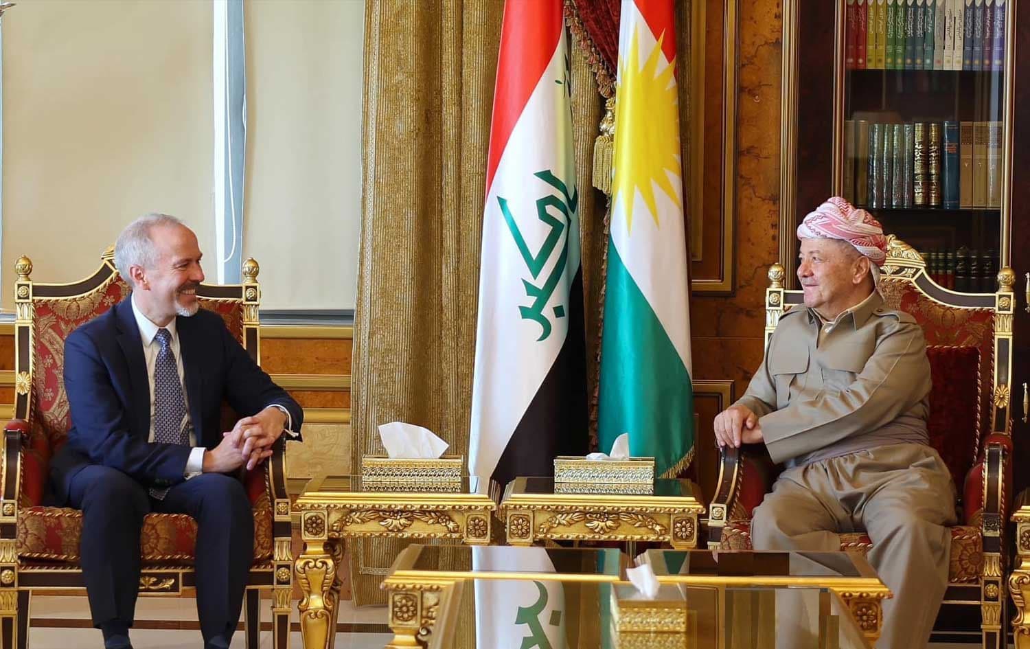 Başkan Mesud Barzani ve ABD'nin yeni Başkonsolosu Bittner