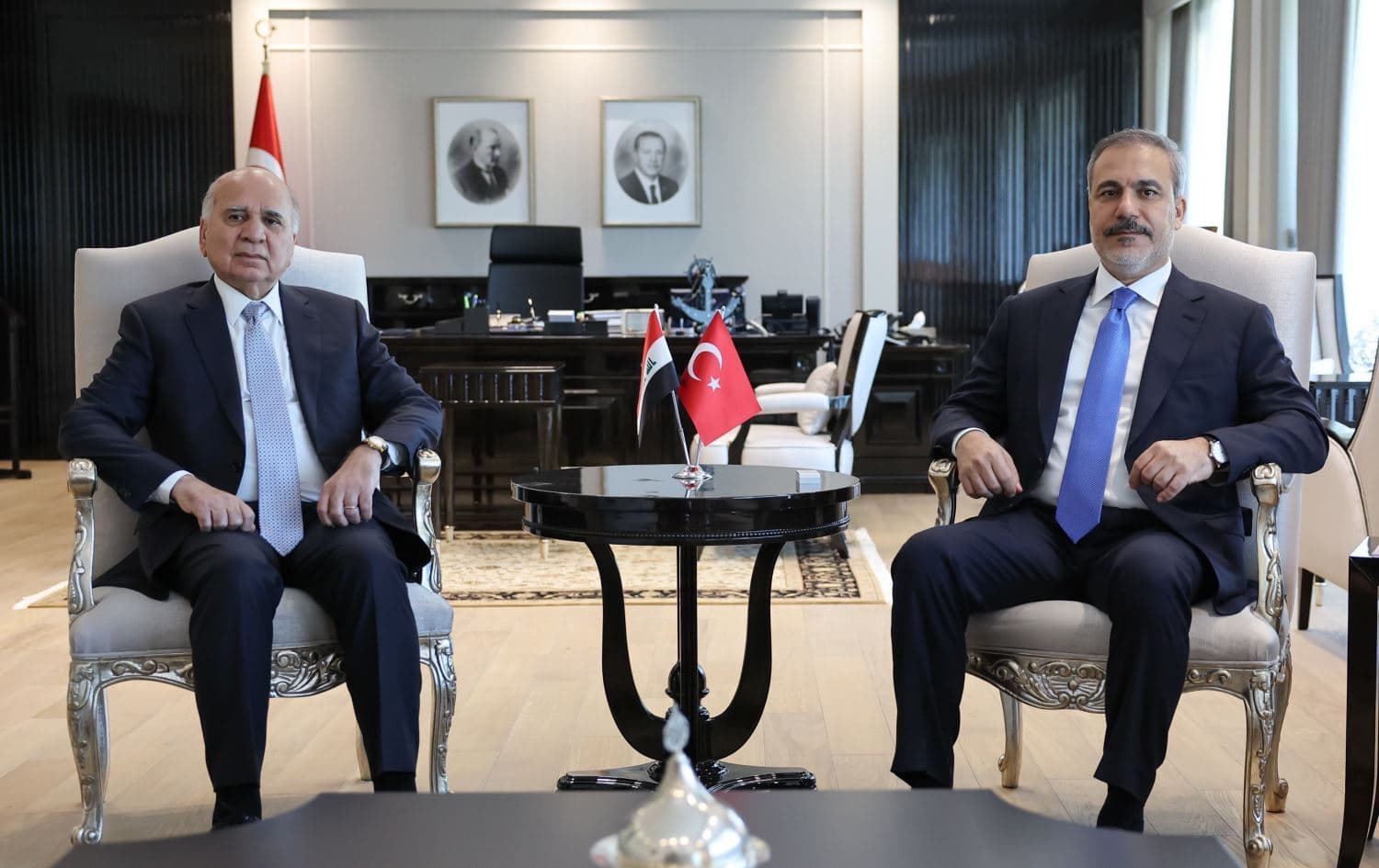 Fuad Husên û Hakan Fîdan/Wêne: AA