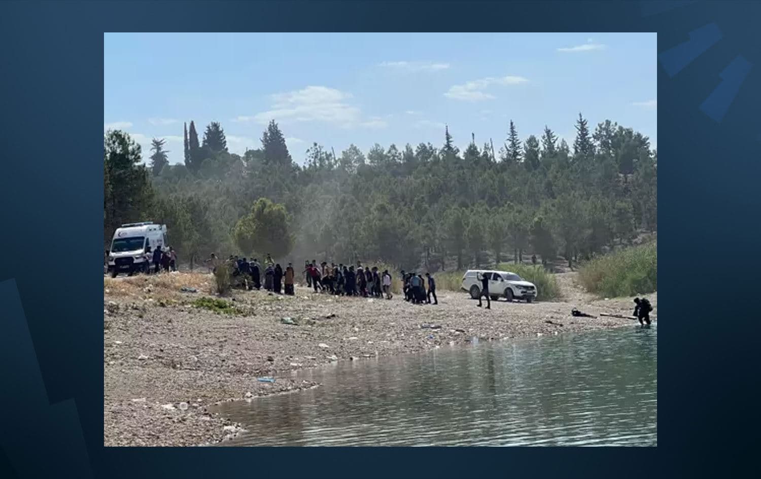 Li Rihayê 2 kes di bendavê de xeniqîn/Wêne: DHA