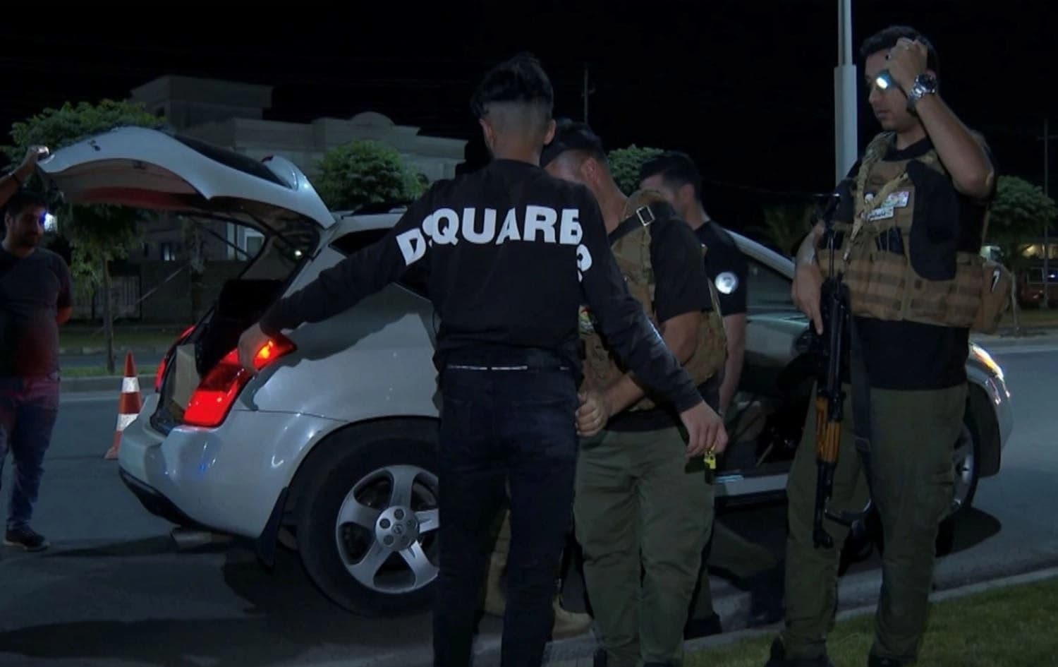 Security forces inspect drivers for weapons. Photo: KRG/file 
