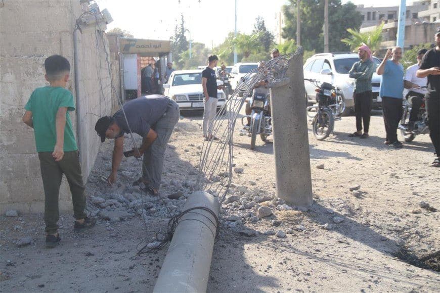 Aftermath of attack in Amuda, Rojava on August 29, 2024. Photo: ANHA