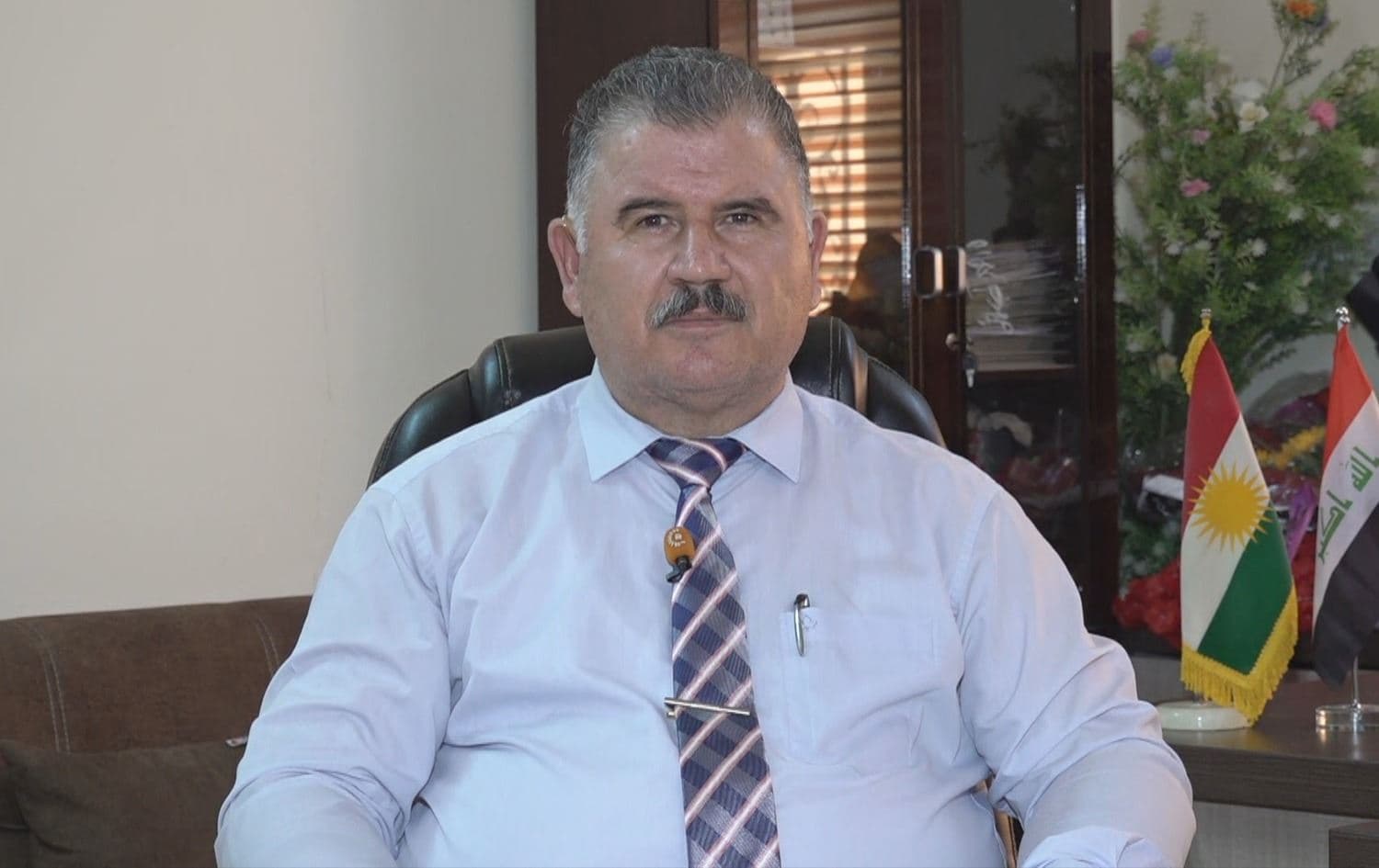 Rauf Saadullah, head of the Kurdish education supervision unit in Kirkuk, during an interview with Rudaw, on September 2, 2024. Photo: Rudaw/screengrab