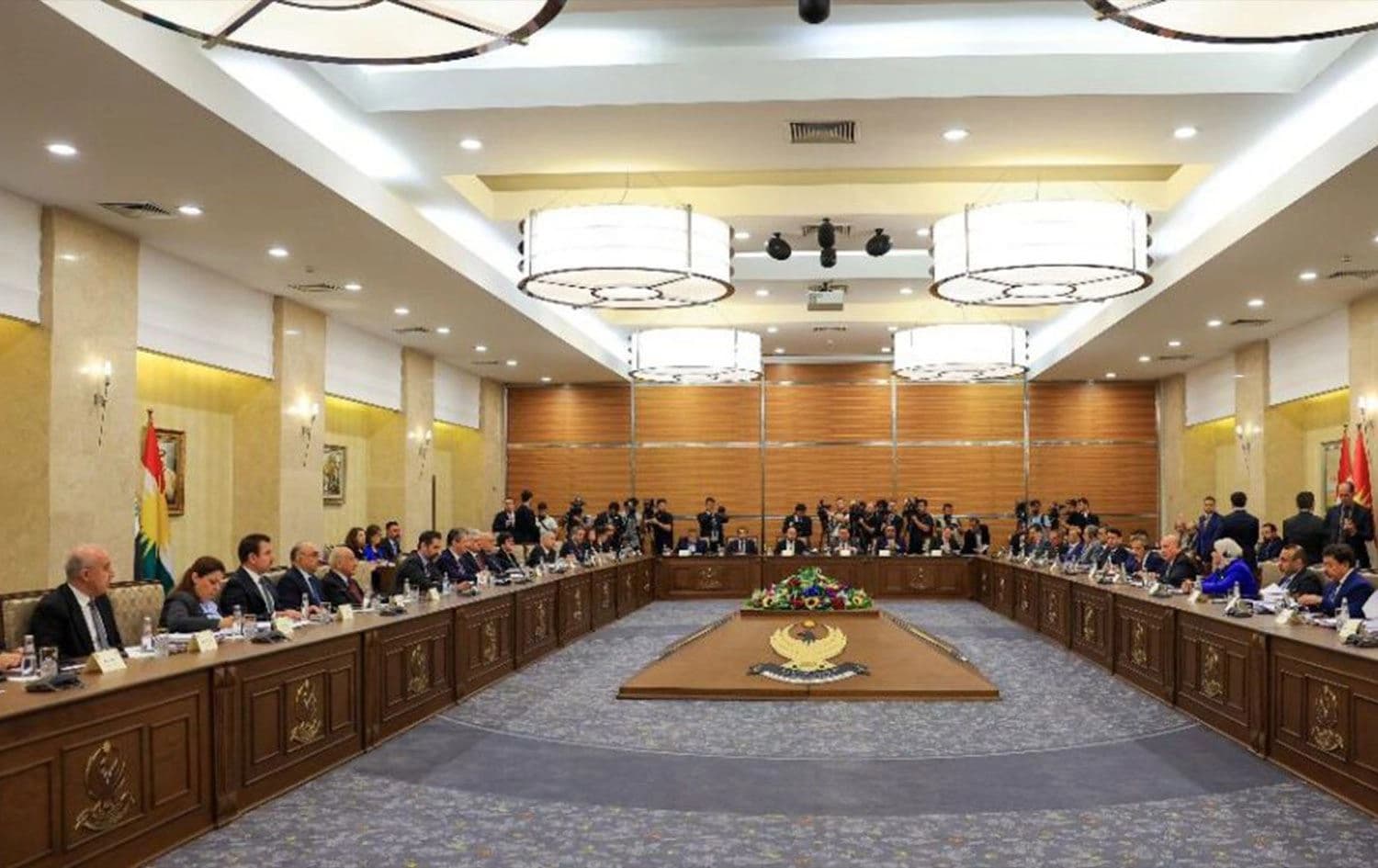 High-level delegations from the Iraqi and Kurdistan Region's governments meet in Erbil on September 8, 2024. Photo: Iraqi foreign ministry