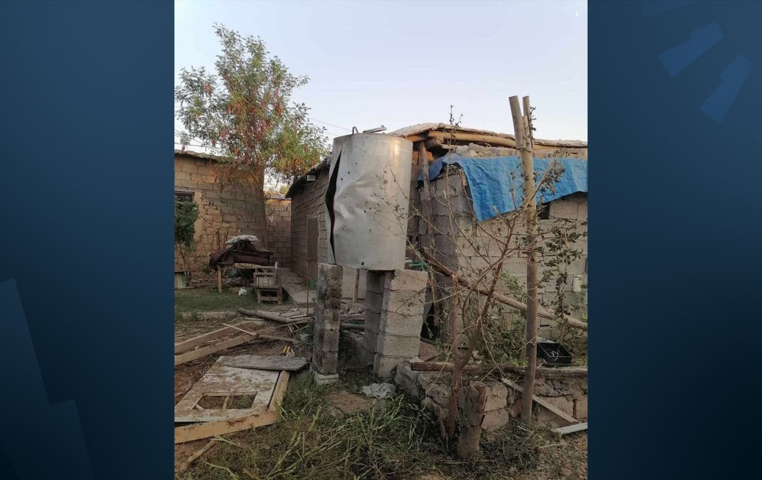 Image taken near the drone strike in Makhmour on September 10, 2024. Photo: Submitted