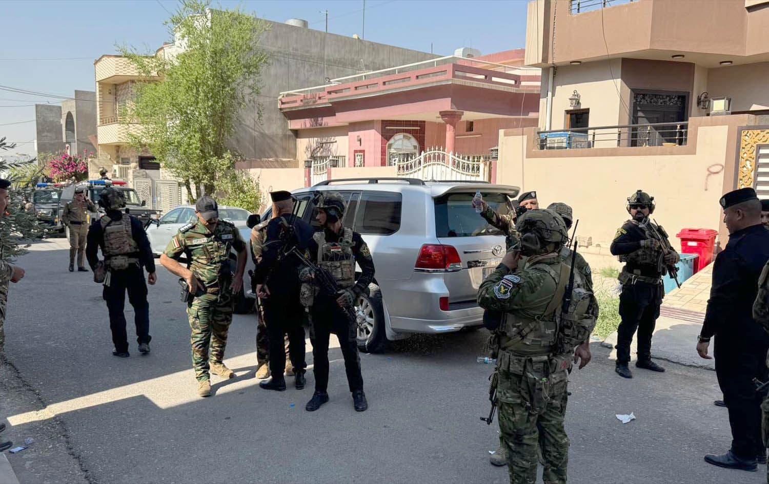 Security forces in the Sekanian neighborhood of Kirkuk on September 11, 2024. Photo: Rudaw