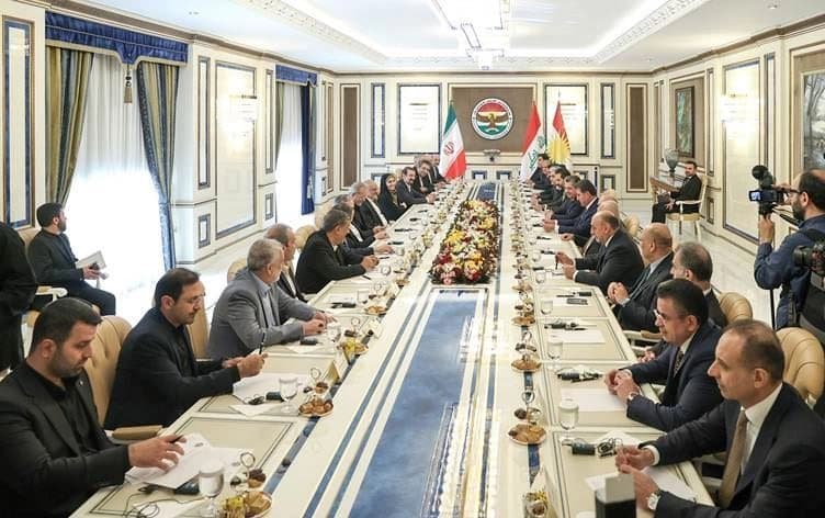 Neçirvan Barzani, Mesud Pezeşkiyan ve beraberindeki heyeti ağırladı. / Foto: Rûdaw