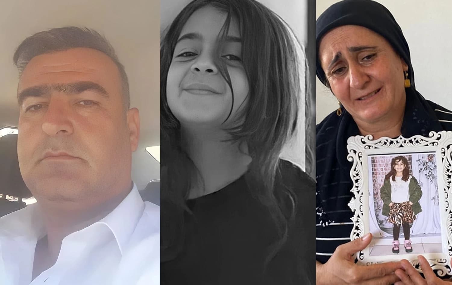Narîn, dêya wê û Salîm Guran (apê wê) Wêne: Rûdaw Grafîk