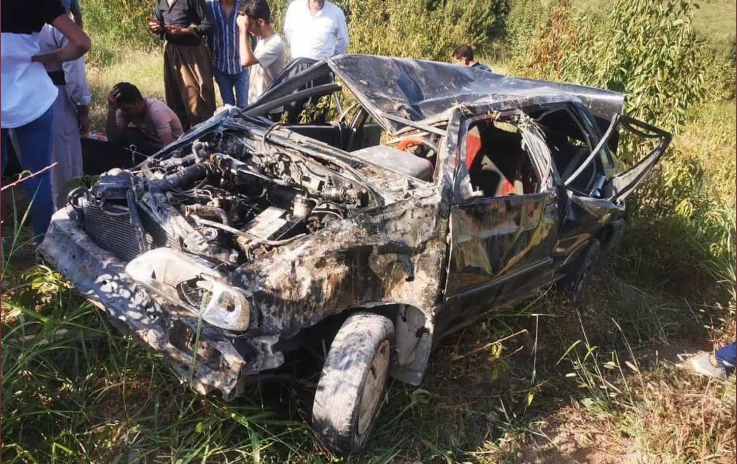 Otomobîla ku qeza kiriye