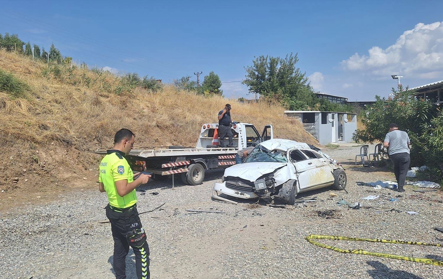 Otomobîla qezakirî / Wêne: AA