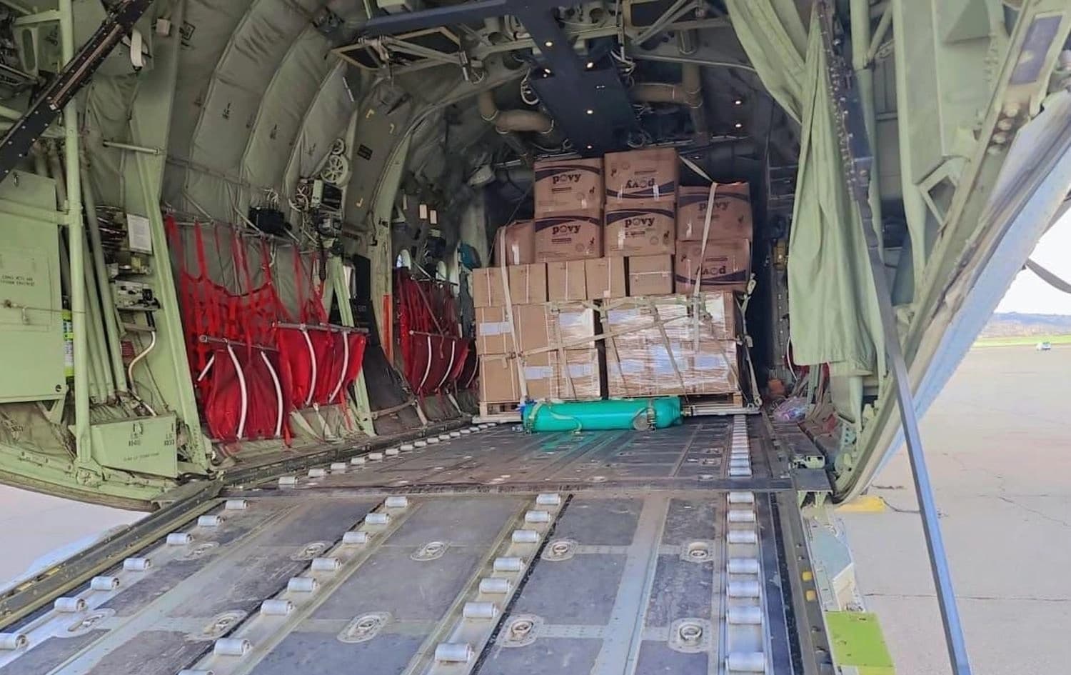 A batch of medical supplies from Iraq that was sent to Lebanon on September 18, 2024. Photo: INA