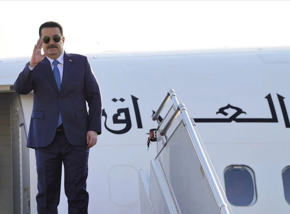 Iraqi PM Sudani bidding farewell before travelling to Egypt in August 2024. Photo: Sudani's office 