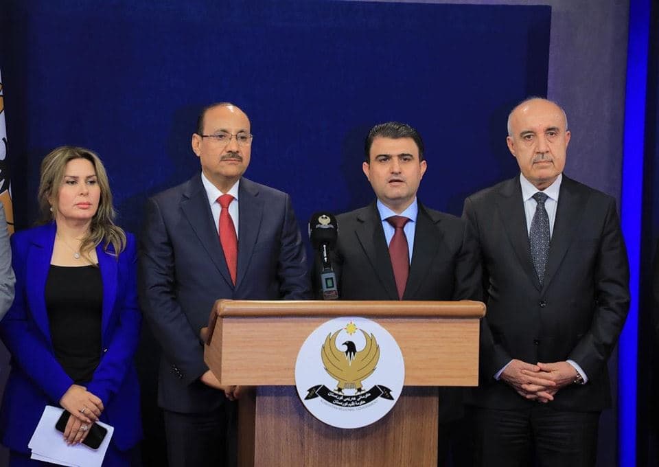 Iraqi parliament's financial committee and KRG joint press conference in Erbil on September 26, 2024. Photo: handout 