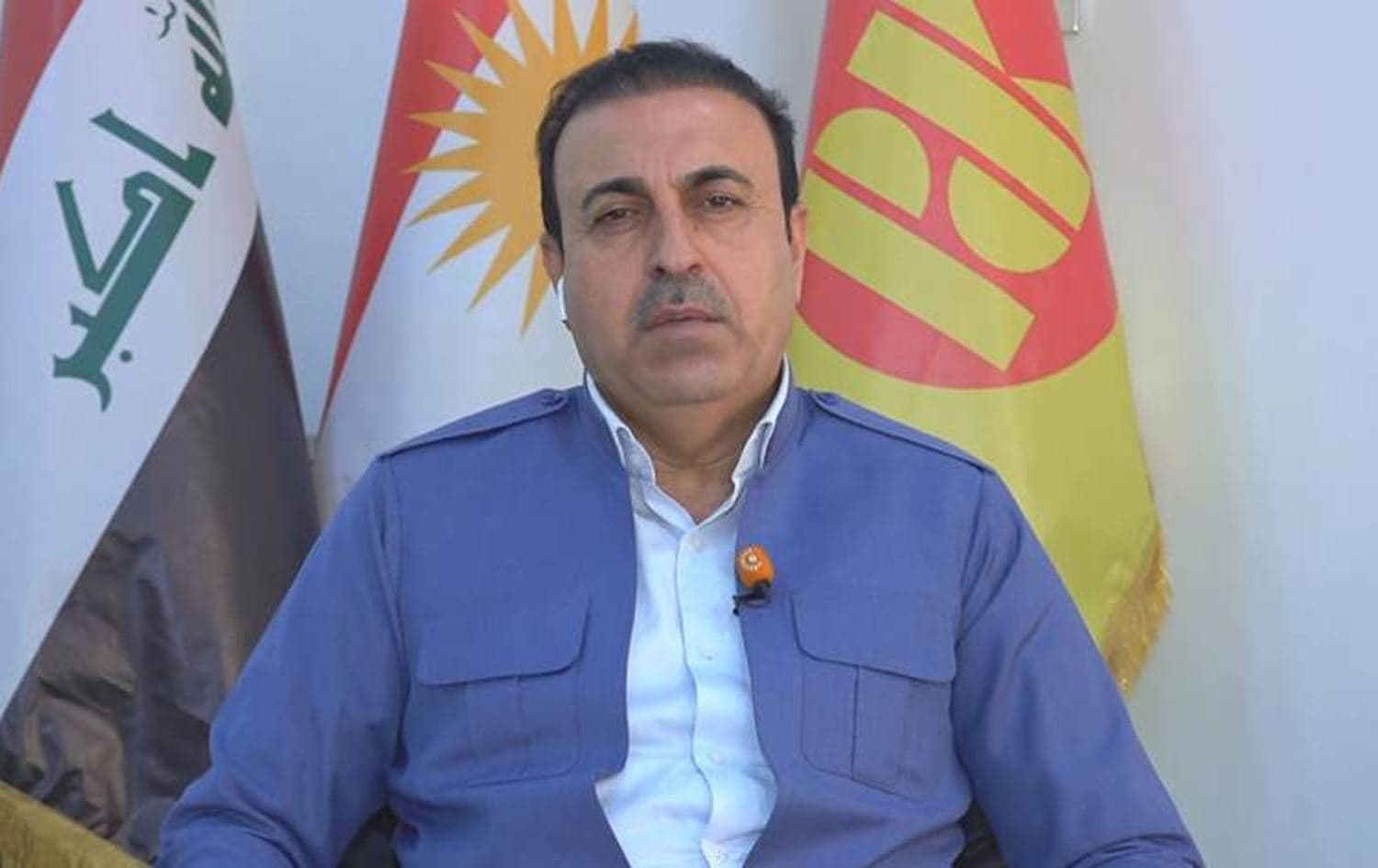 Hasan Majid, head of the Kurdistan Democratic Party (KDP) on Kirkuk’s provincial council, speaking to Rudaw on September 26, 2024. Photo: Rudaw/screengrab