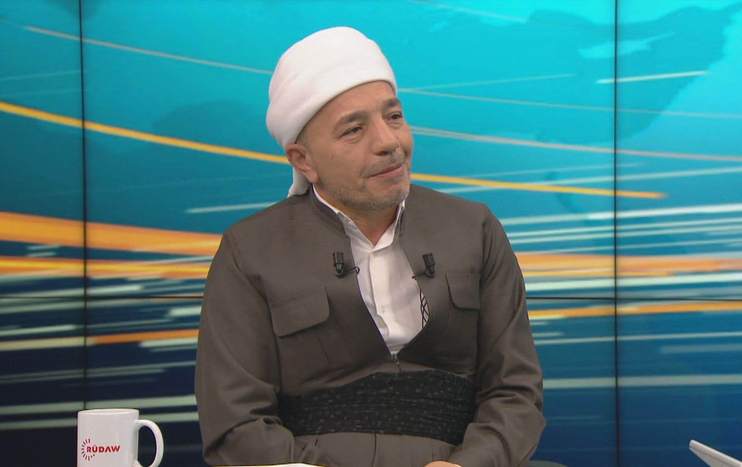 Abdullah Waisi, president of the Islamic Scholars Association in Kurdistan, in an interview with Rudaw on September 27, 2024. Photo: Rudaw/screengrab