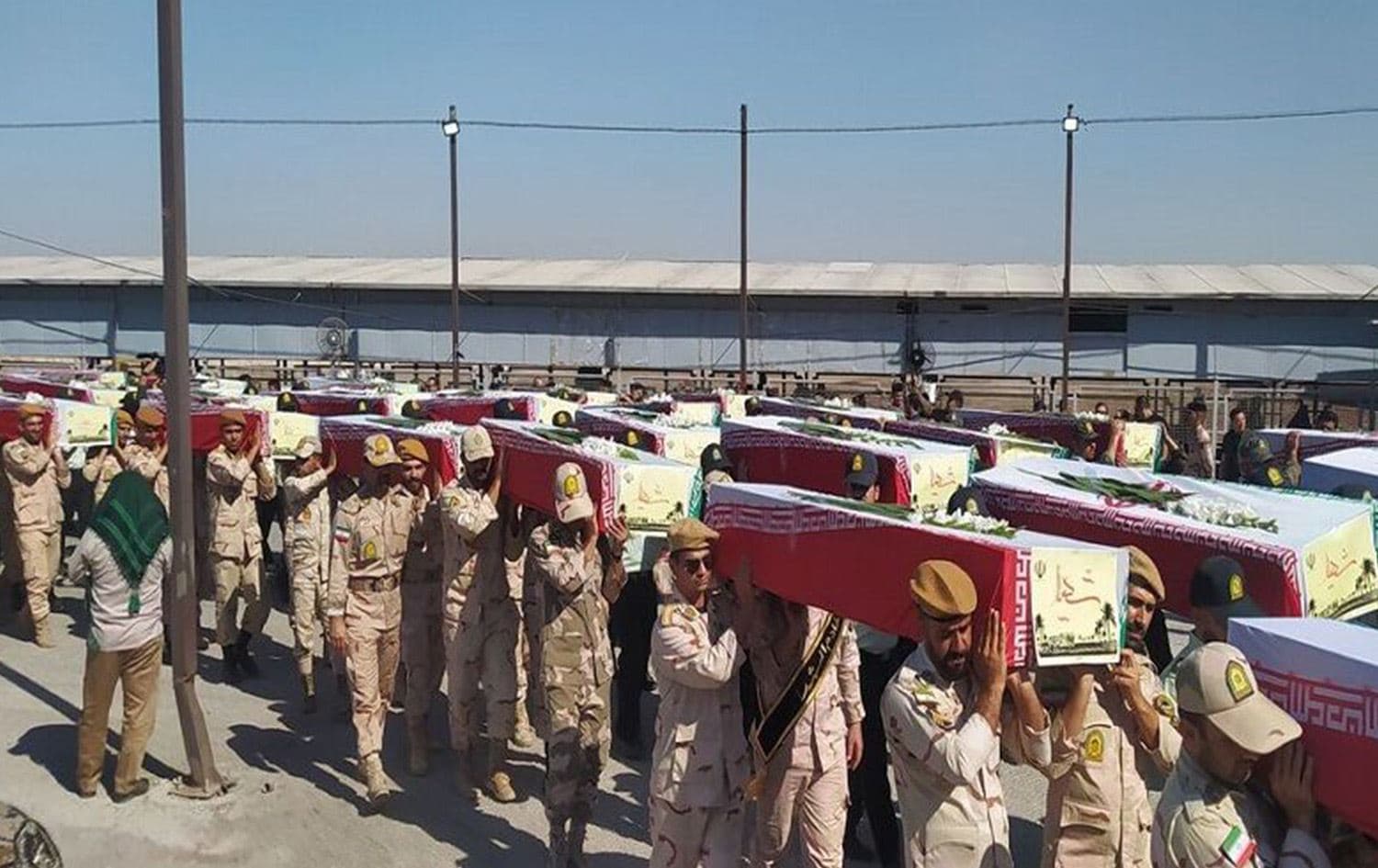 Iran receiving the remains of 98 soldiers killed during the Iran-Iraq war at the Shalamcheh border crossing on September 28, 2024. Photo: IRNA