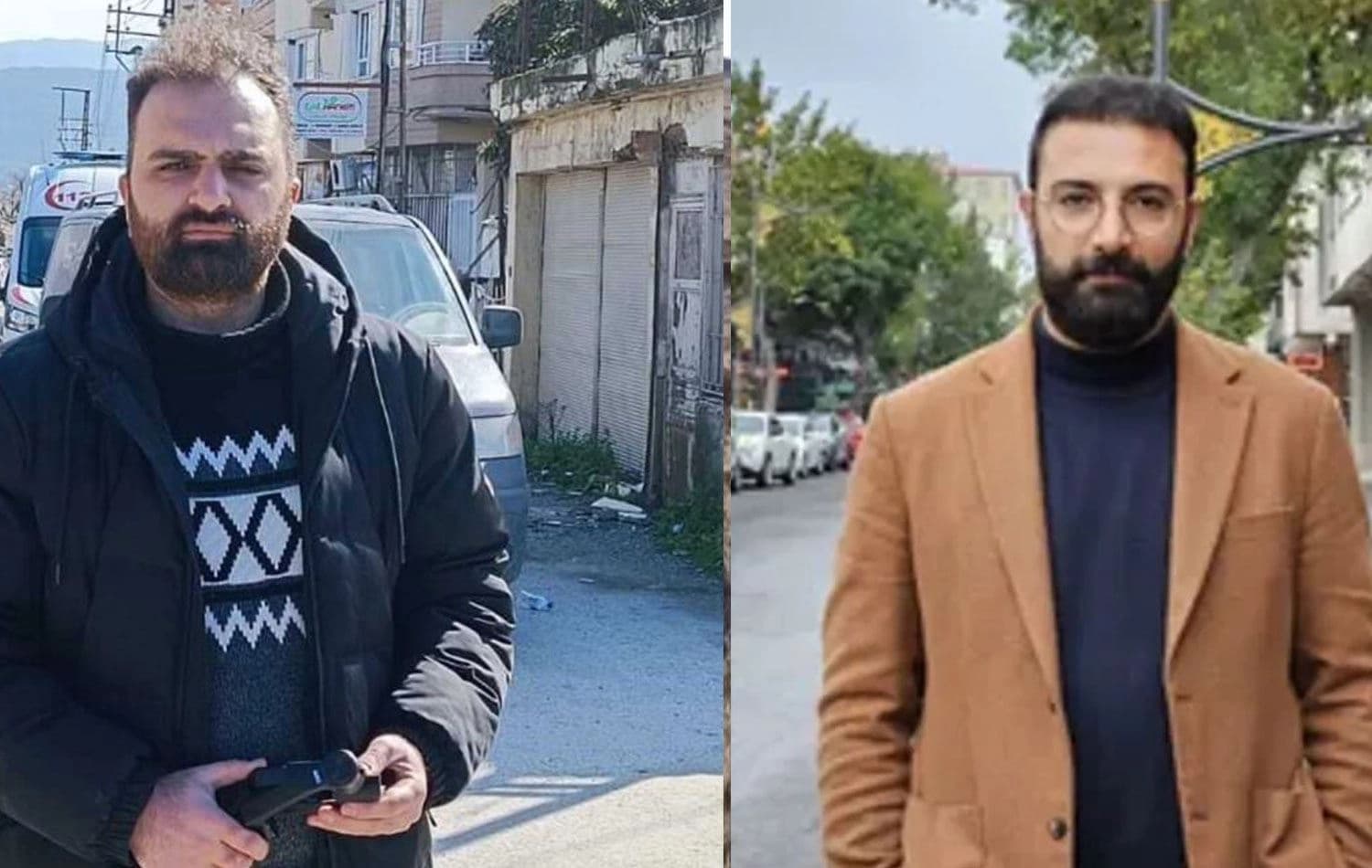 Kadir Cesur (sokda) ve Ruşen Takva. / Foto: Arşiv