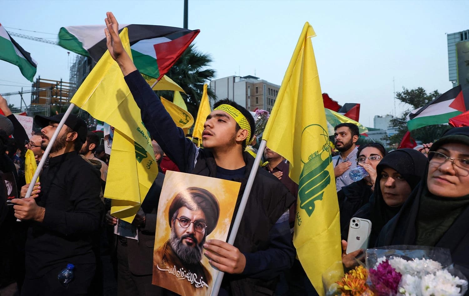 Merasîma ji bo cenazeyê Sekreterê Giştî yê Hizbulahê Hesen Nasralah / Wêne: AFP
