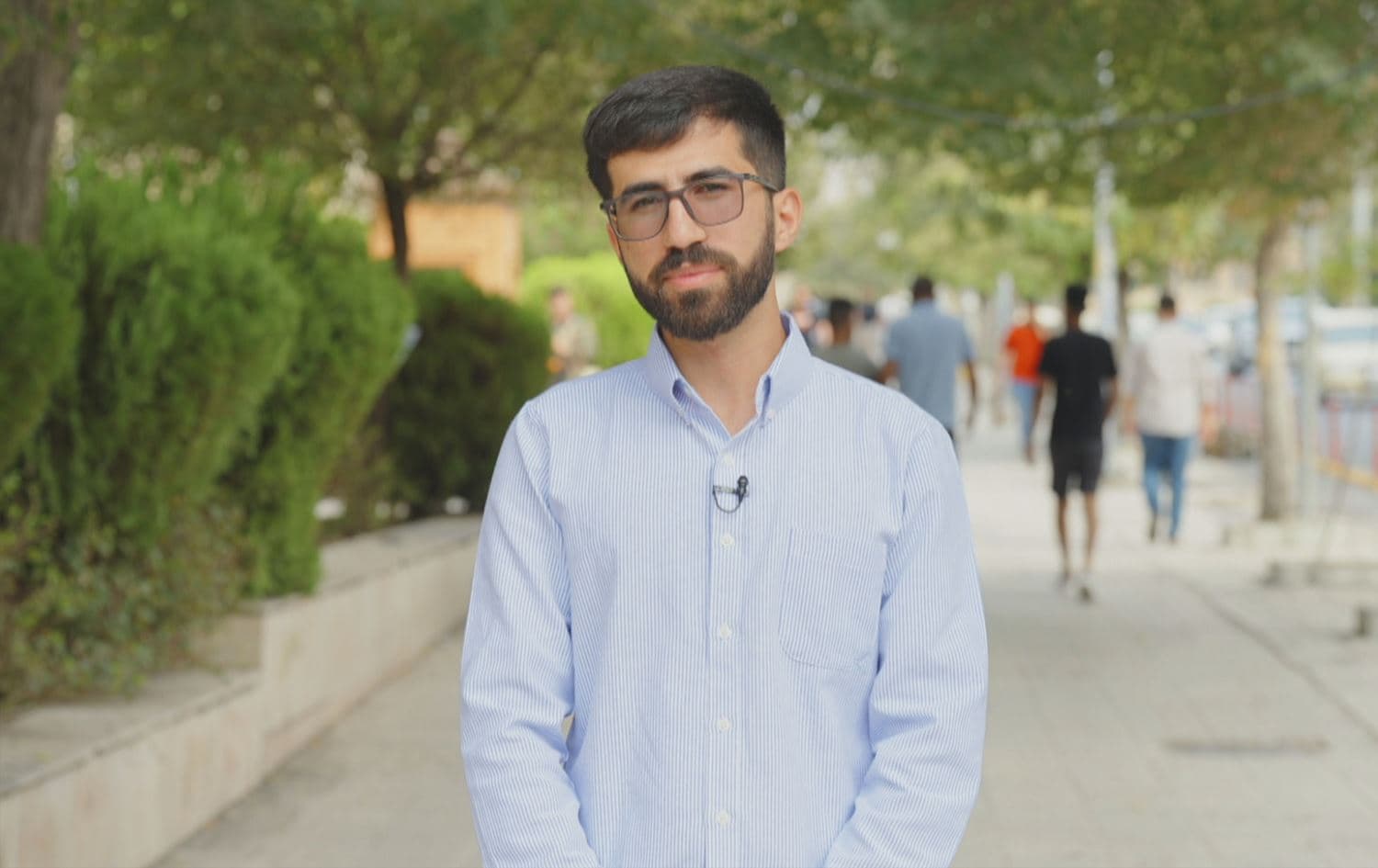 Rawen Salar a law student in Sulaimani in the Kurdistan Region. Photo: Rudaw/screengrab