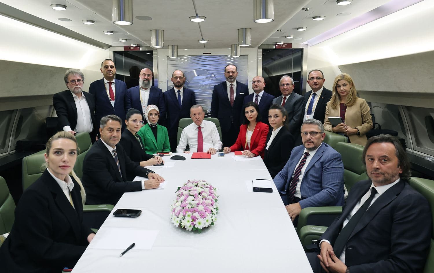 Dîmenê civîna Erdogan bi rojnamegeran re\ Wêne: AA