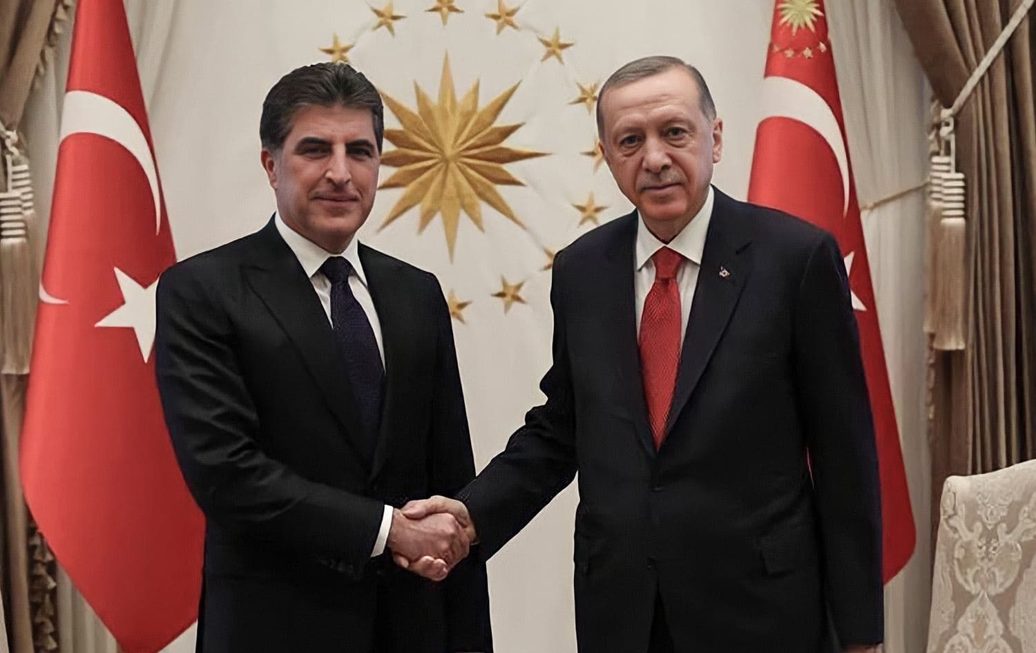 Başkan Neçirvan Barzani ile Erdoğan bir arada