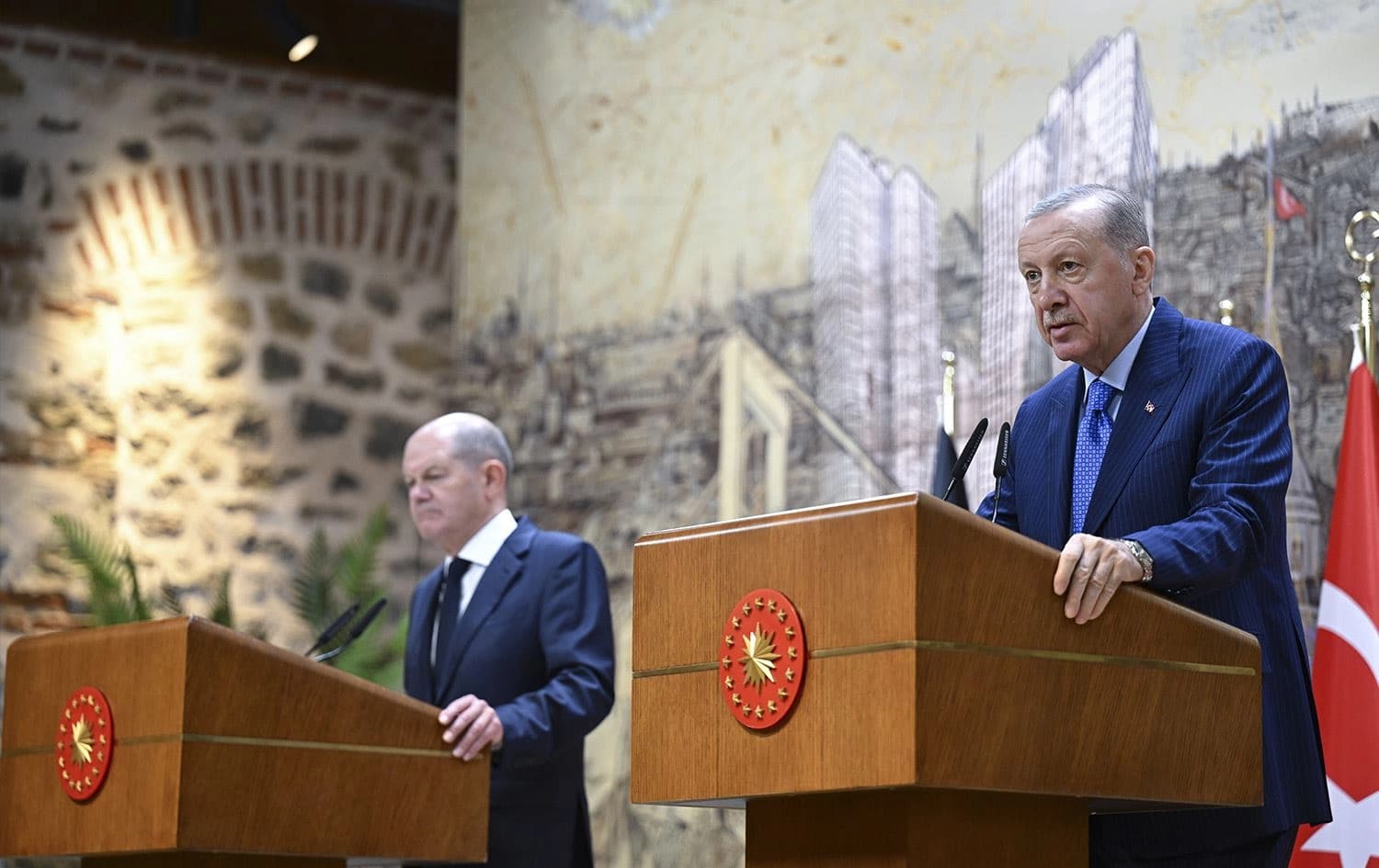 Olaf Scholz  û Recep Tayyîp Erdogan\ Wêne: AA