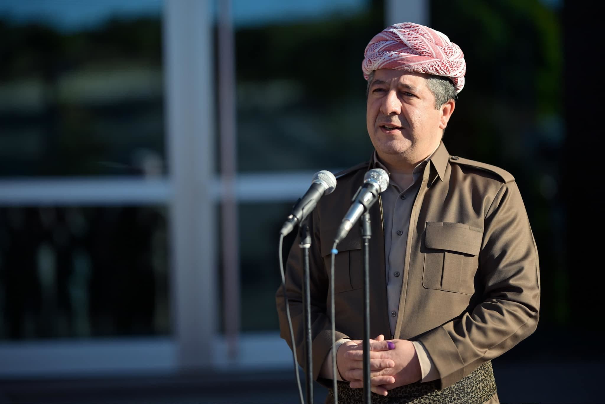 Kurdistan Region Prime Minister Masrour Barzani cast his vote in Erbil on October 20, 2024. Photo: KRG