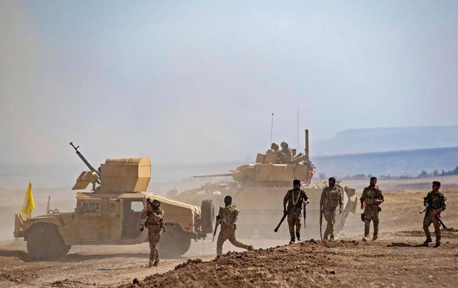 Syrian Democratic Forces (SDF) fighters gather during an operation in Syria. File photo: AFP/Delil Souleiman